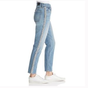 Pistola Blue High Rise Jeans with Rhinestone Trim